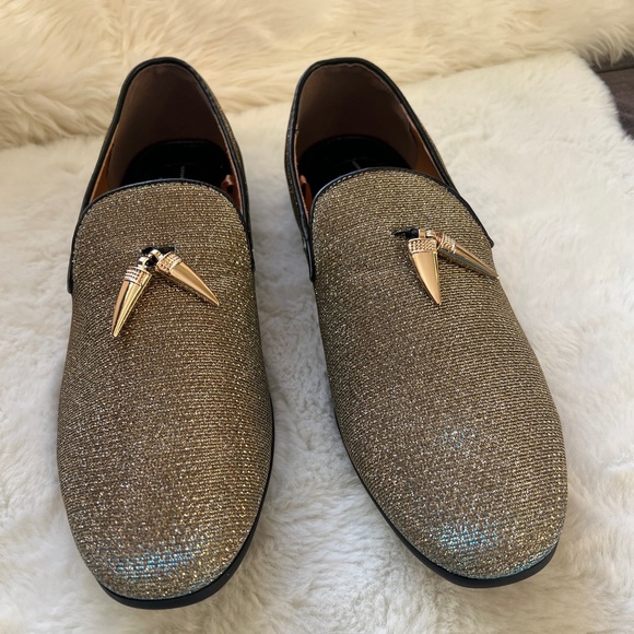 NEW Giorgio Brutini Collide Loafers two-toned Gold/Iridescent Sz 12 main image 6